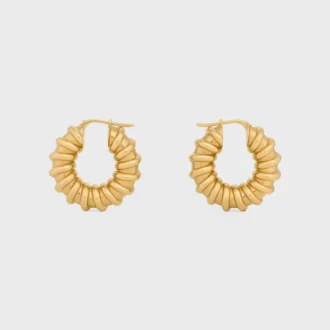 CELINE Dafila Torsade Hoops in messing met gouden afwerking