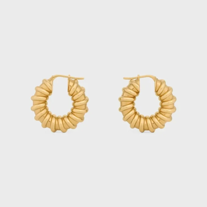 CELINE Dafila Torsade Hoops in messing met gouden afwerking