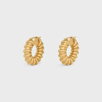 CELINE Dafila Torsade Hoops in messing met gouden afwerking