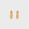 CELINE Dafila Torsade Hoops in messing met gouden afwerking