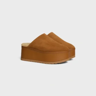 CELINE Dana – Mule met sleehak van suède kalfsleer