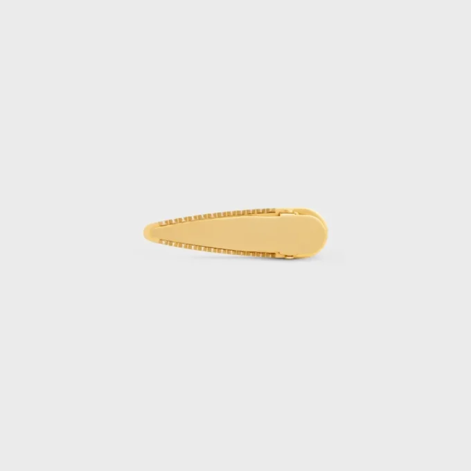 CELINE-haarclip van messing met gouden afwerking, staal en zamak
