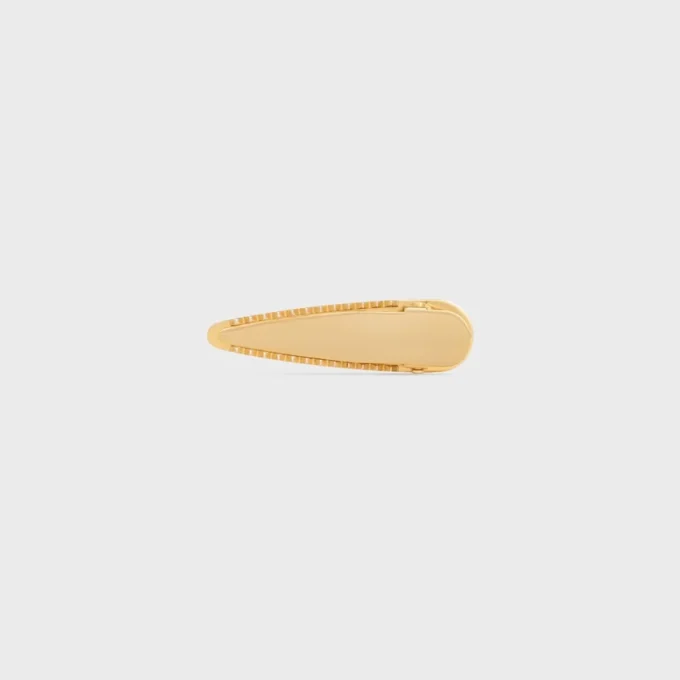 CELINE-haarclip van messing met gouden afwerking, staal en zamak
