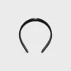 CELINE-hoofdband met stempel in kalfsleer, polyester en messing met rhodiumafwerking