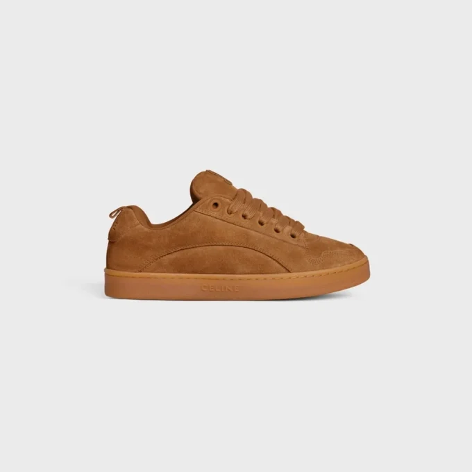 CELINE Huntington lage sneakers van suède kalfsleer en mesh