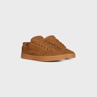 CELINE Huntington lage vetersneaker van suède kalfsleer en mesh