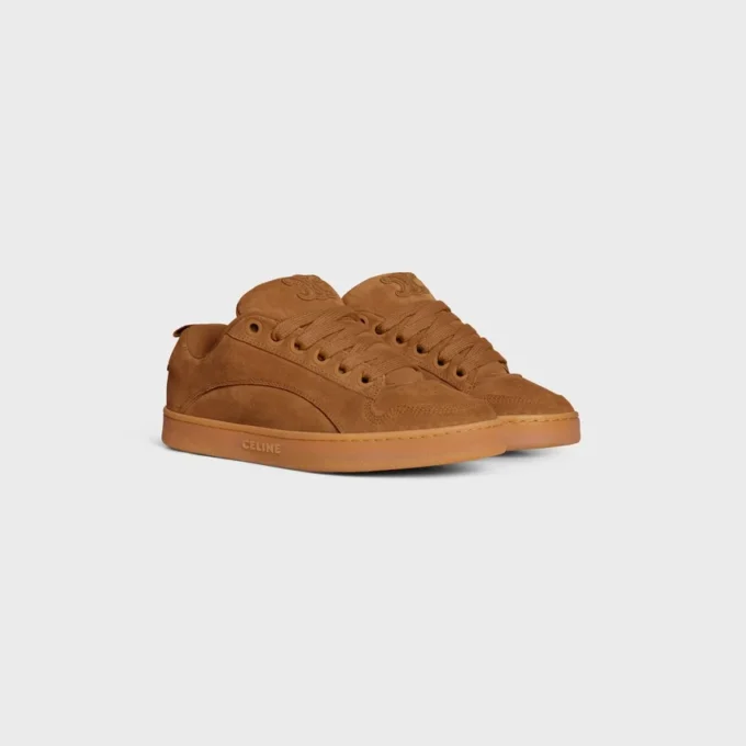 CELINE Huntington lage sneakers van suède kalfsleer en mesh