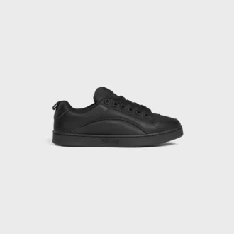 CELINE Huntington lage vetersneaker van getrommeld leer en mesh