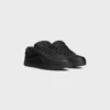 CELINE Huntington lage vetersneaker van getrommeld leer en mesh