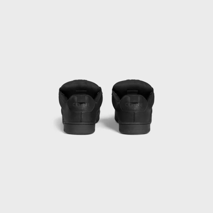 CELINE Huntington lage vetersneaker van getrommeld leer en mesh