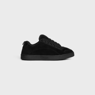 CELINE Huntington lage vetersneaker van suède kalfsleer en mesh