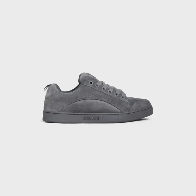 CELINE Huntington lage vetersneaker van suède kalfsleer en mesh