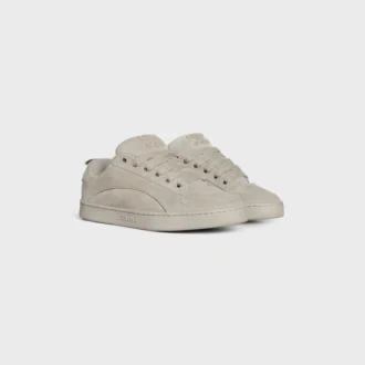 CELINE Huntington lage vetersneaker van suède kalfsleer en mesh