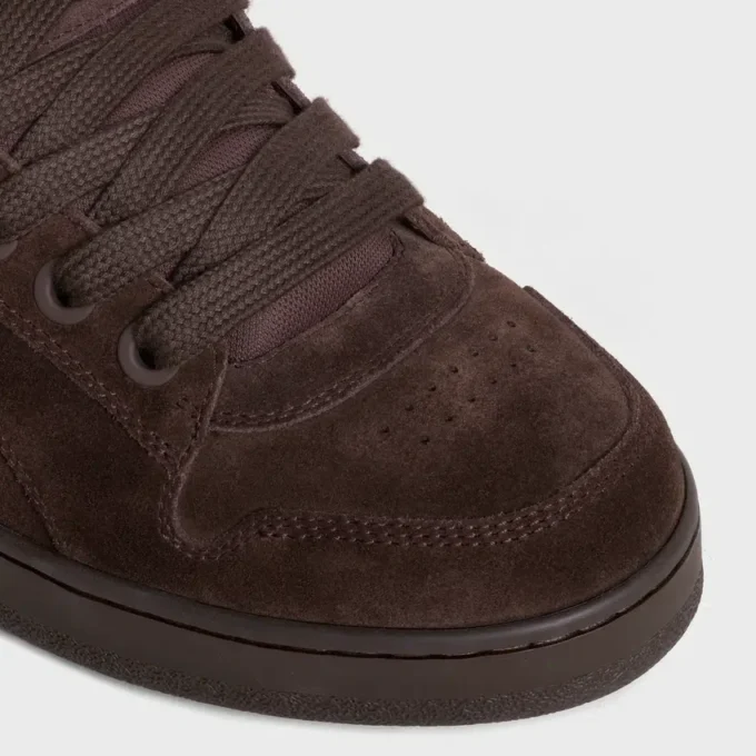 CELINE Huntington lage vetersneaker van suède kalfsleer en mesh
