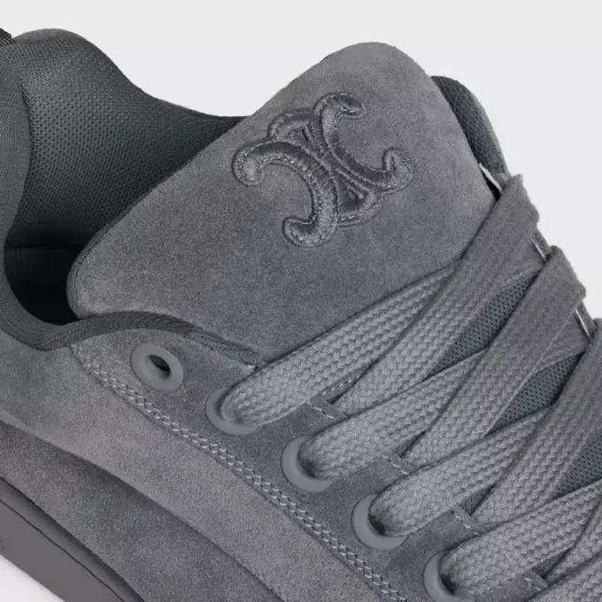 CELINE Huntington lage vetersneaker van suède kalfsleer en mesh