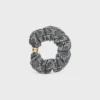 CELINE Jacquard Triomphe scrunchy van katoen, polyester, polyamide en messing met gouden afwerking