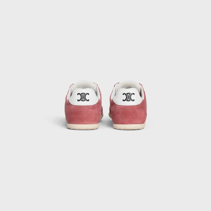 CELINE Jogger lage vetersneaker met Triomphe-logo van suède kalfsleer en kalfsleer