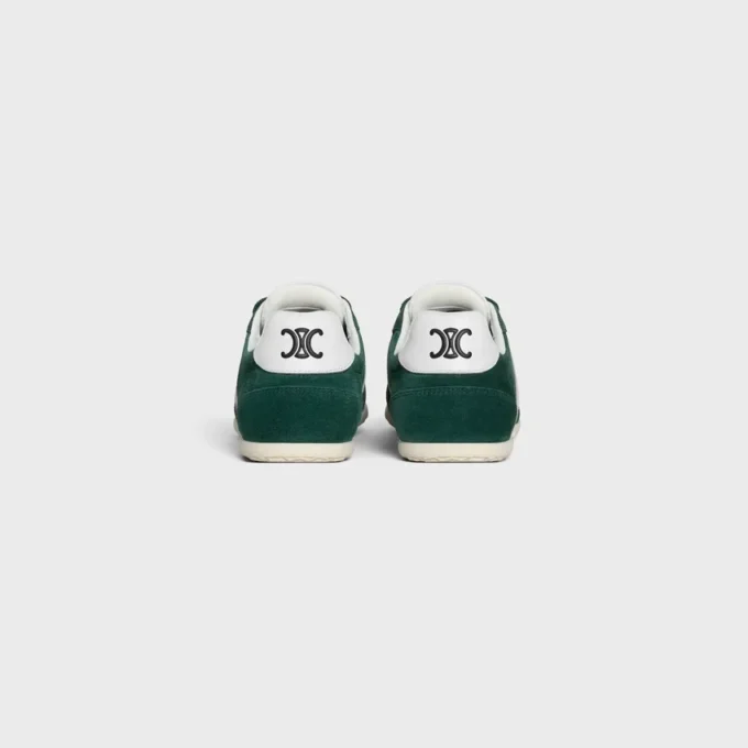 CELINE Jogger lage vetersneaker met Triomphe-logo van suède kalfsleer en kalfsleer
