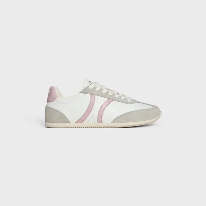 CELINE Jogger lage vetersneaker van kalfsleer en suède kalfsleer