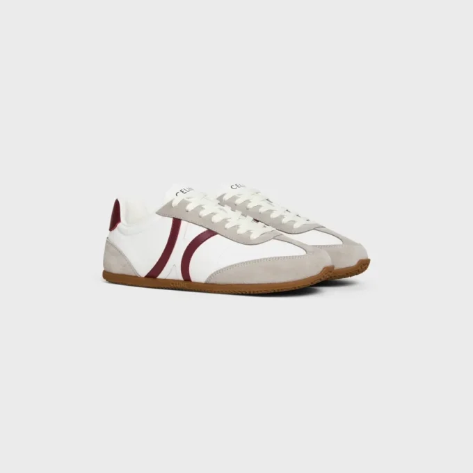 CELINE Jogger lage vetersneaker van kalfsleer en suède kalfsleer