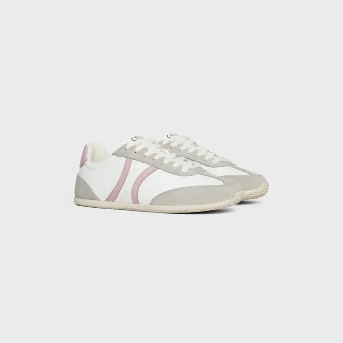 CELINE Jogger lage vetersneaker van kalfsleer en suède kalfsleer