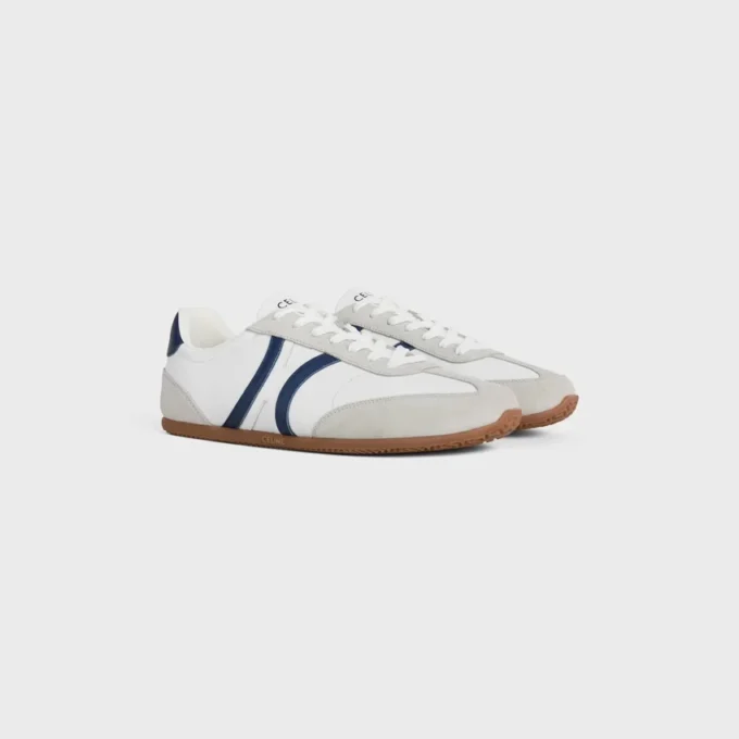 CELINE Jogger – Lage vetersneaker van kalfsleer en suède kalfsleer