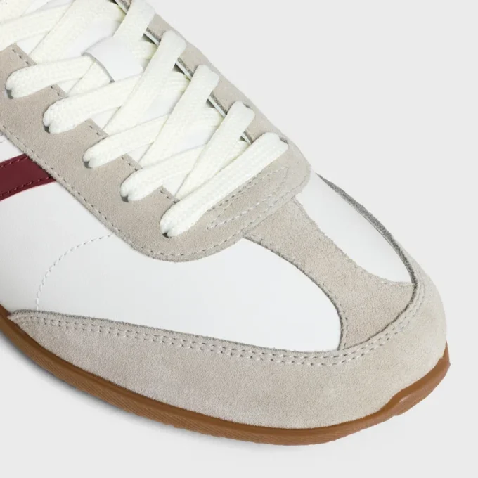 CELINE Jogger lage vetersneaker van kalfsleer en suède kalfsleer