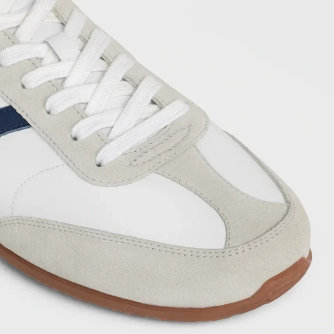 CELINE Jogger – Lage vetersneaker van kalfsleer en suède kalfsleer