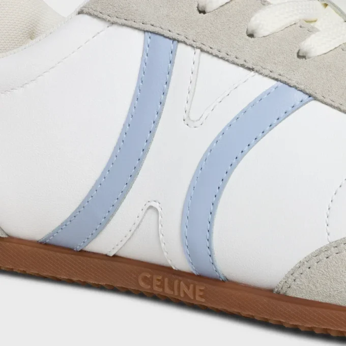 CELINE Jogger – Lage vetersneaker van kalfsleer en suède kalfsleer