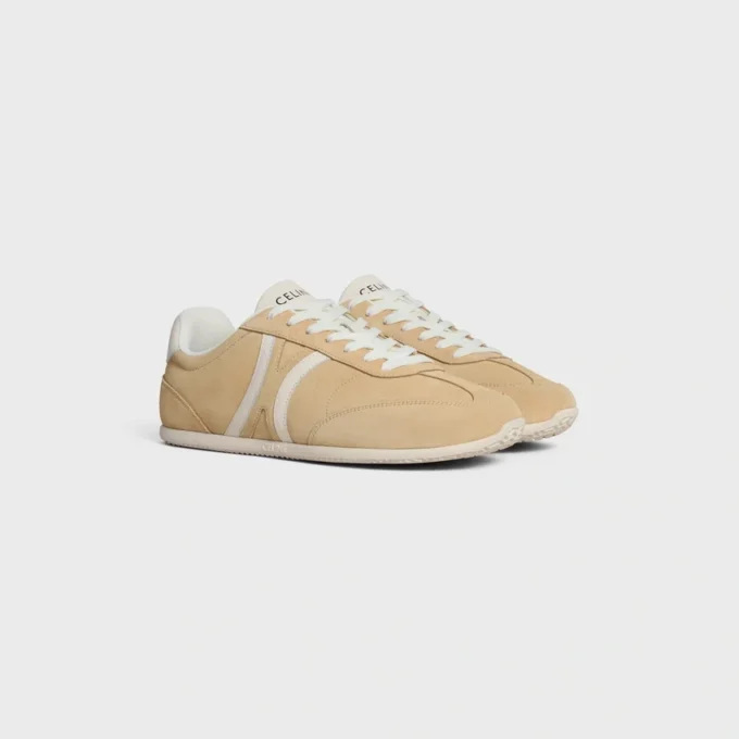 CELINE Jogger – Lage vetersneaker van suède kalfsleer en kalfsleer
