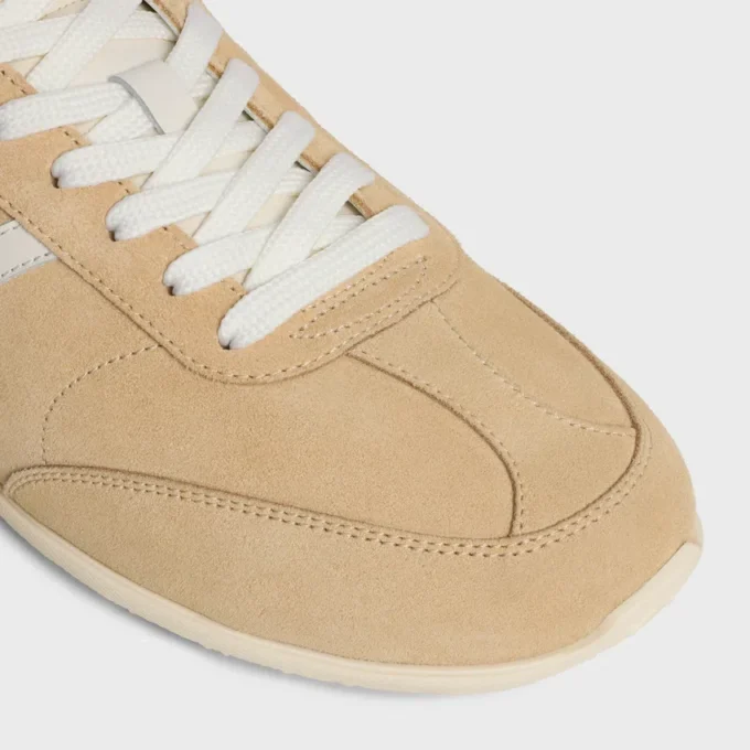 CELINE Jogger – Lage vetersneaker van suède kalfsleer en kalfsleer