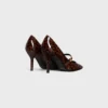 CELINE Judy strappy pump van bedrukt luipaardprint kalfsleer