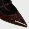 CELINE Judy strappy pump van bedrukt luipaardprint kalfsleer