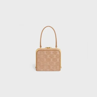 CELINE Lana Minaudière van suède kalfsleer met Triomphe-strass