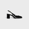 CELINE Lily geperforeerde Triomphe slingback van gelakt kalfsleer