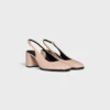 CELINE Lily geperforeerde Triomphe slingback van gelakt kalfsleer