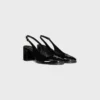CELINE Lily geperforeerde Triomphe slingback van gelakt kalfsleer