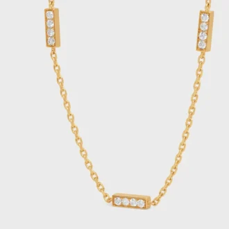 CELINE Line drievoudige armband in geelgoud en diamanten