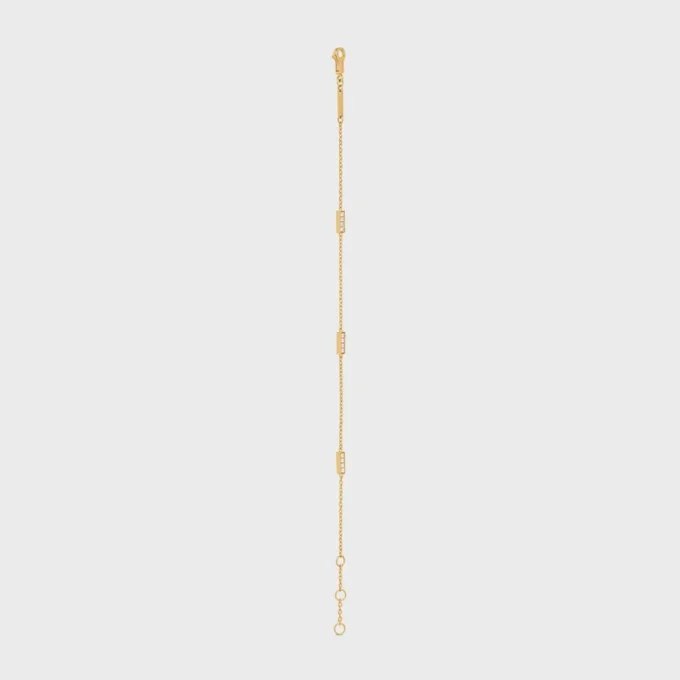 CELINE Line drievoudige armband in geelgoud en diamanten