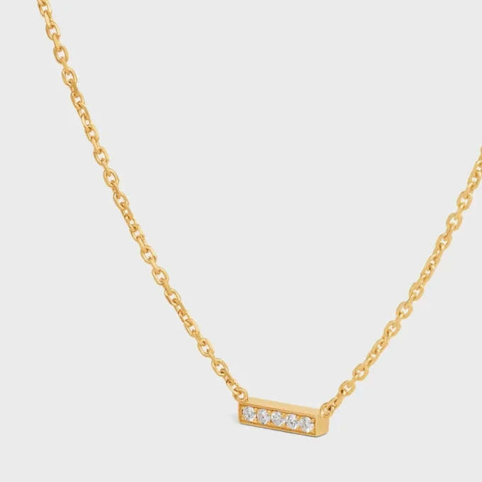 CELINE Line ketting in geelgoud en diamanten