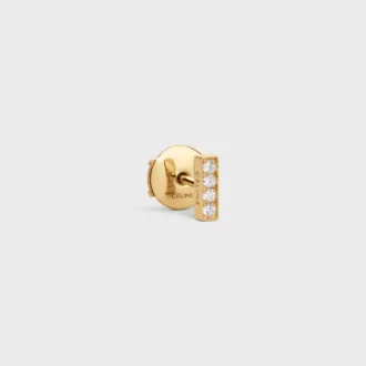 CELINE Line oorknopjes in geelgoud en diamanten