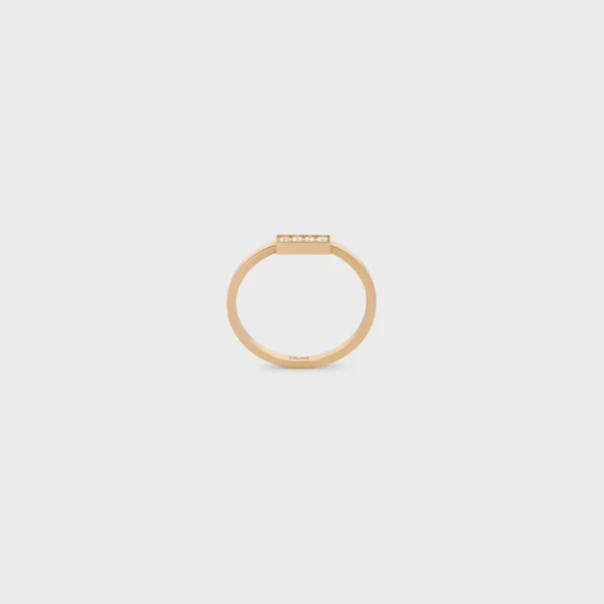 CELINE Line-ring in geelgoud en diamanten