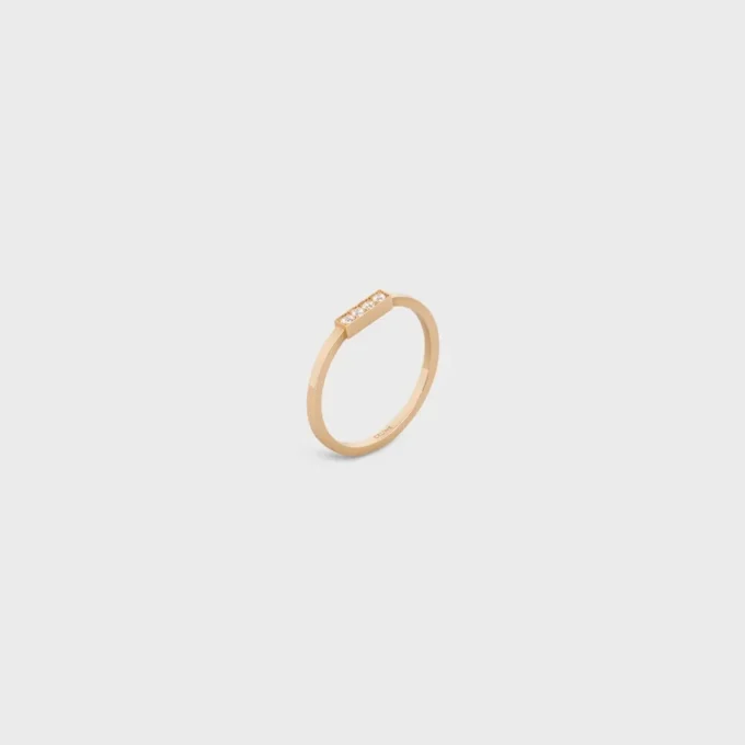 CELINE Line-ring in geelgoud en diamanten