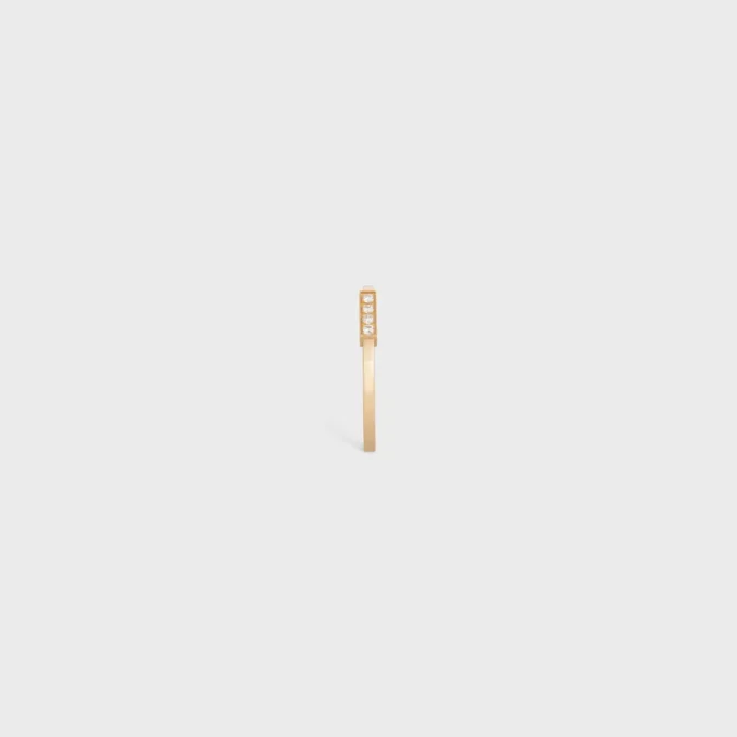 CELINE Line-ring in geelgoud en diamanten
