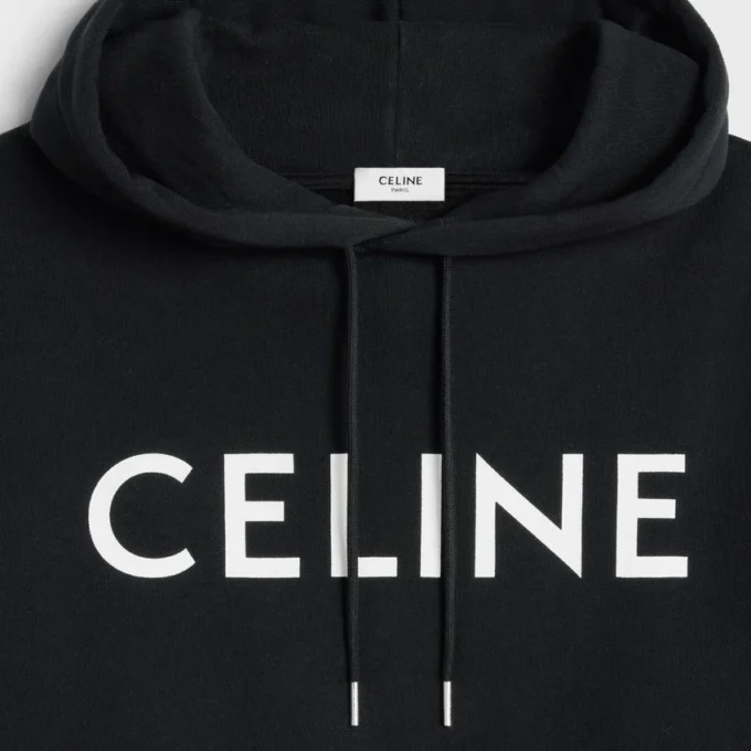CELINE losse hoodie van katoenfleece