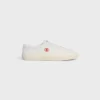 CELINE Lou lage vetersneaker met Triomphe-logo in canvas en kalfsleer