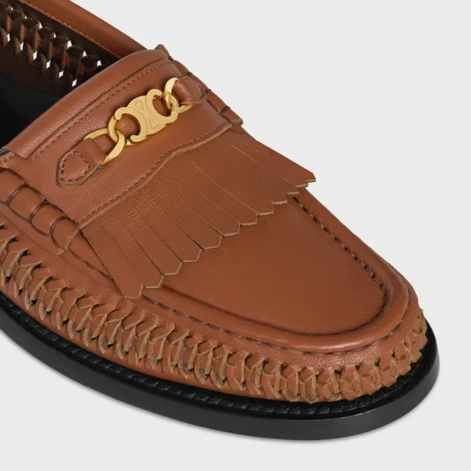 CELINE Luco gevlochten loafer van kalfsleer