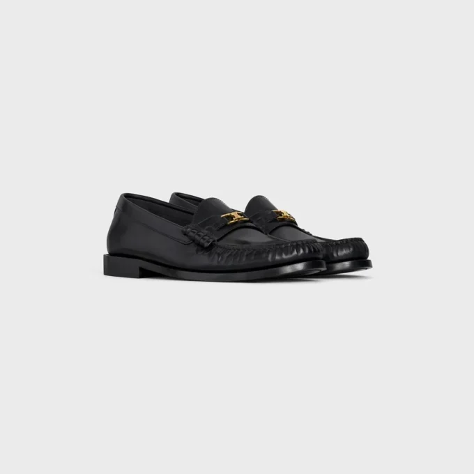 Celine Luco Loafer van gepolijst stierenleer