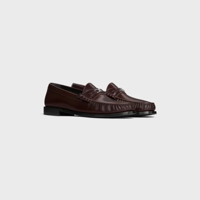 Celine Luco Triomphe-loafer van gepolijst stierenleer