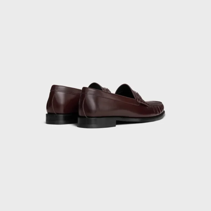 Celine Luco Triomphe-loafer van gepolijst stierenleer